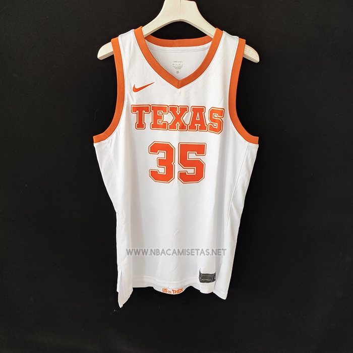 Camiseta NCAA Texas Kevin Durant Blanco
